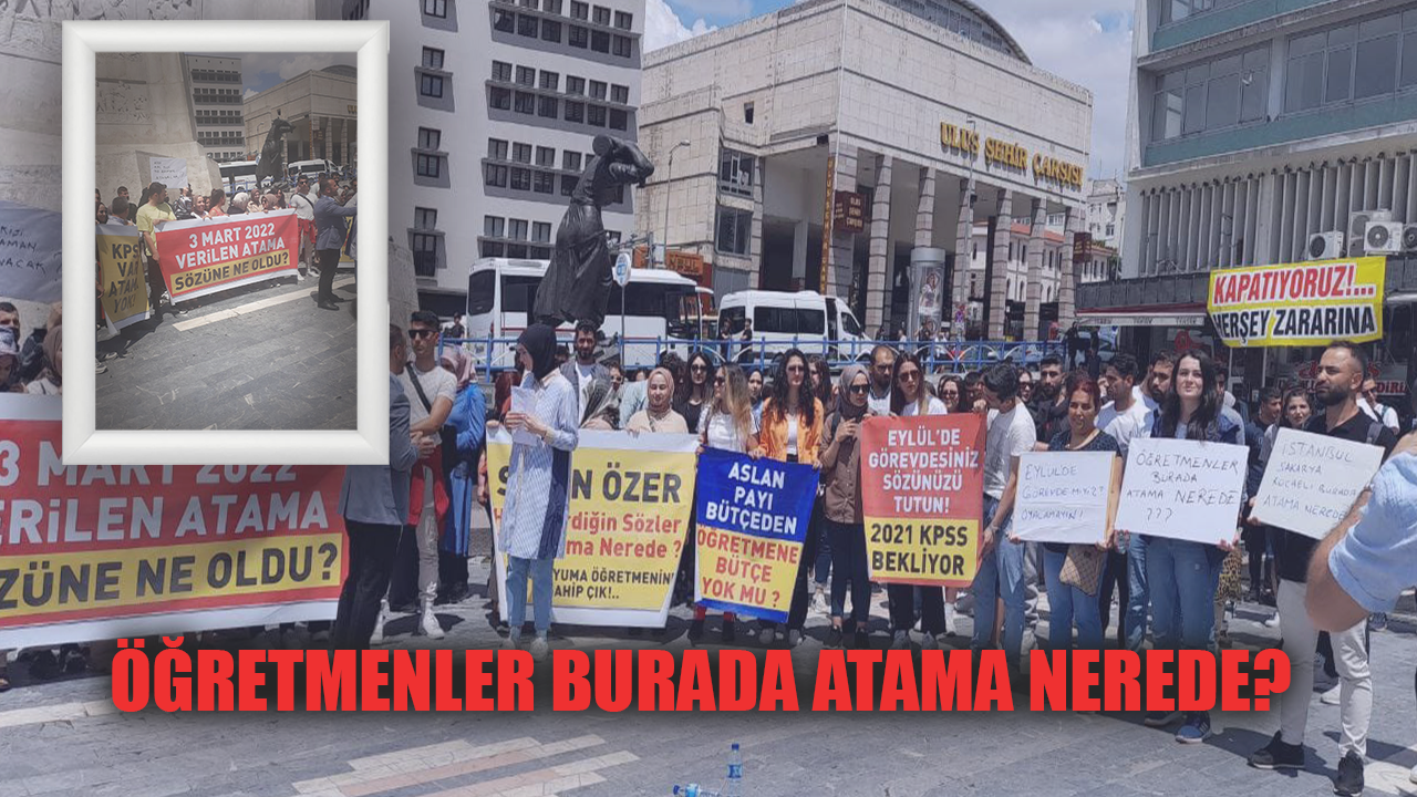 Atama bekleyen öğretmenler Ankara'yı inletti