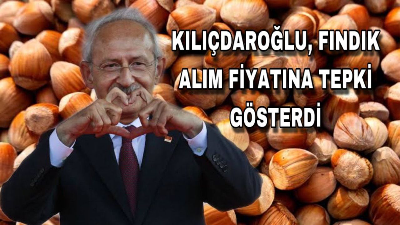 Kılıçdaroğlu fındık alım fiyatına tepki gösterdi!