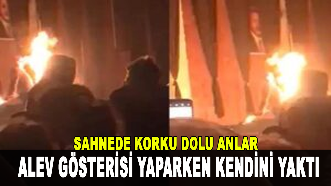 Ankara'da 29 Ekim kutlamalarında alev gösterisi yapan kişi kendini yaktı