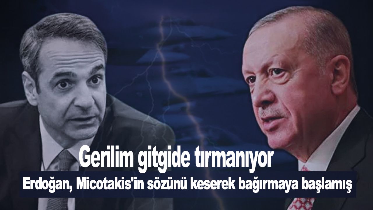 Cumhurbaşkanı Erdoğan, Micotakis'in sözünü keserek bağırmaya başlamış