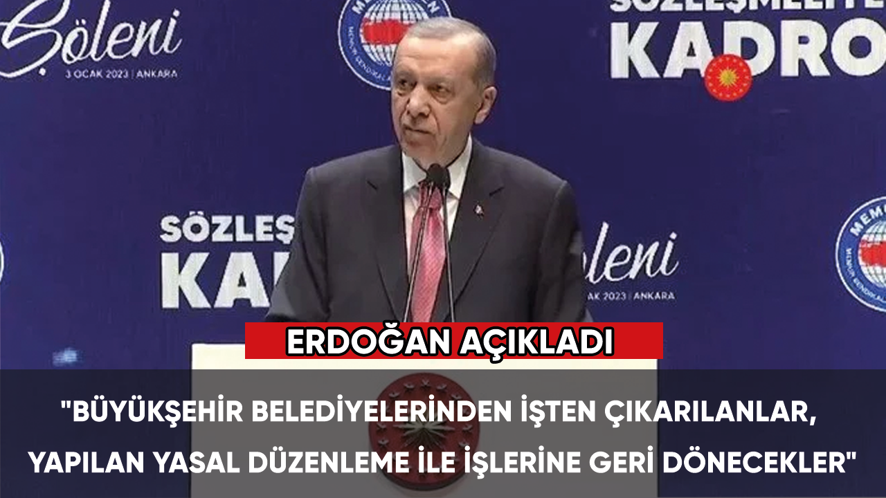 Erdoğan "müjde" diyerek duyurdu