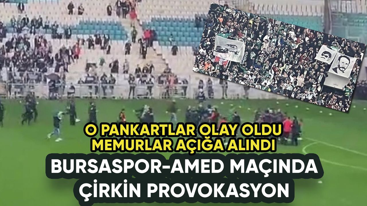 Bursaspor - Amedspor maçında provokasyon: Beyaz Toros ve Yeşil'le çirkin mesaj