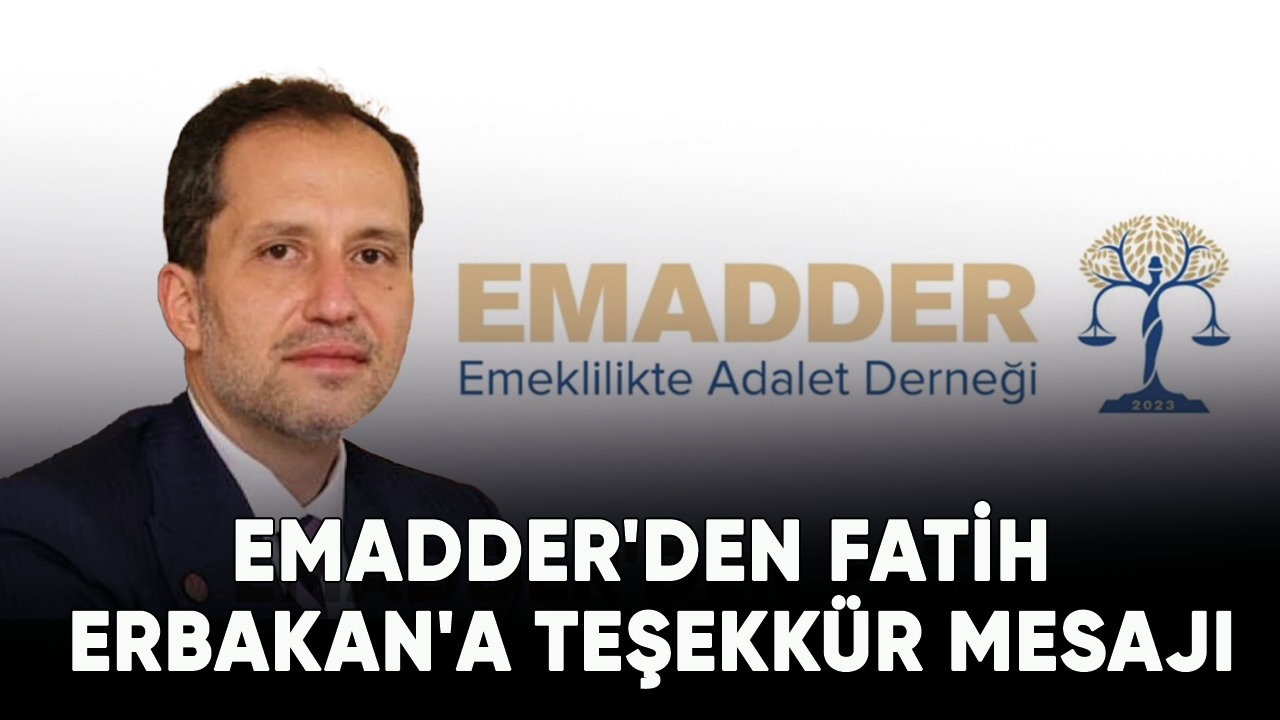 EMADDER'den Fatih Erbakan'a teşekkür