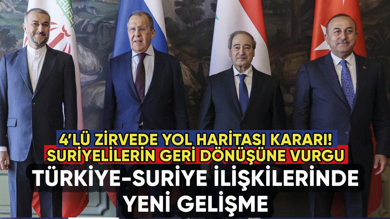 Türkiye-Suriye ilişkileri için yol haritası kararı: Rusya'da kritik toplantı