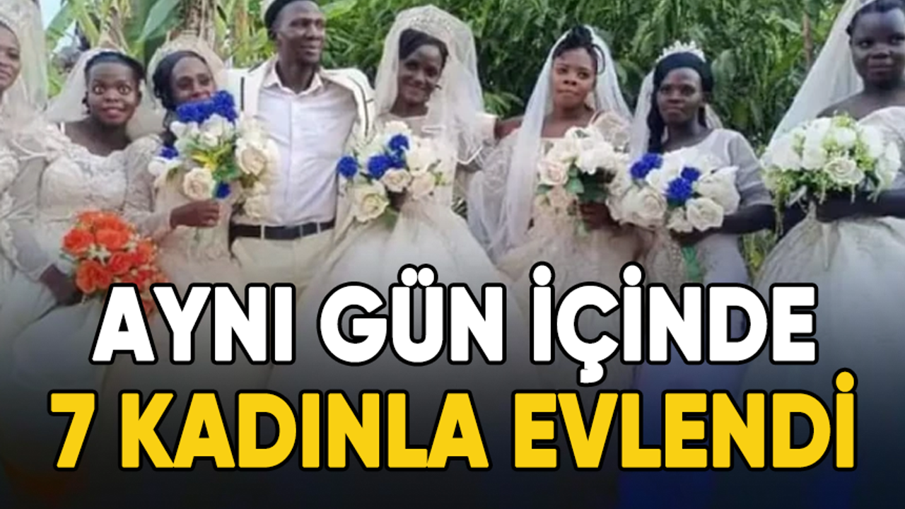 7 kadınla aynı anda evlenen adamın düğün konuşması şoke etti!