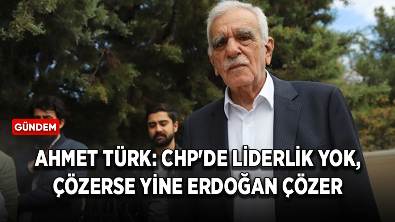 Ahmet Türk: CHP'de liderlik yok, çözerse yine Erdoğan çözer