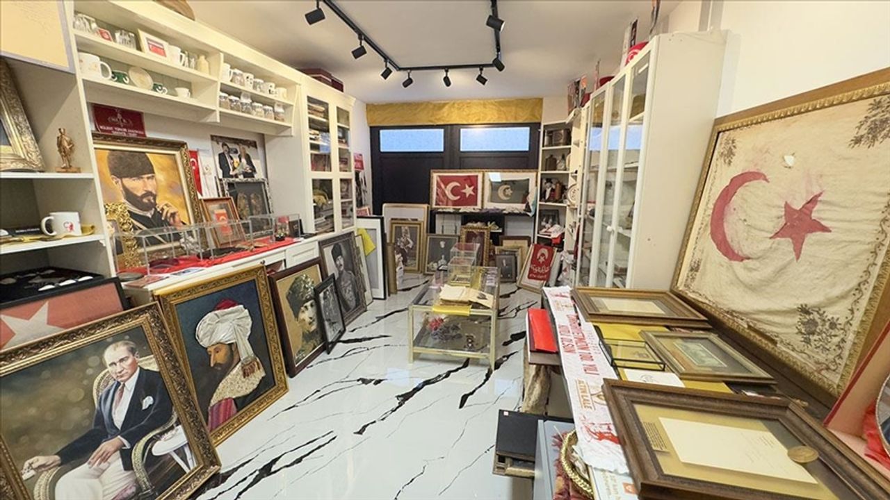 Hollanda'da yaşayan Türker, evinde Çanakkale ve Atatürk müzesi kurdu
