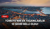 Türkiye'nin en yaşanılabilir 10 şehri belli oldu!