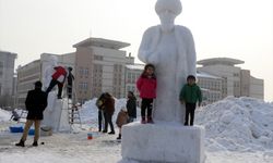 Ağrı'da "Anadolu Masal Kahramanları"nın kardan heykelleri festivale renk katacak