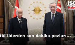 Beştepe'den son dakika görüntüleri, Erdoğan ve Bahçeli bir araya geldi