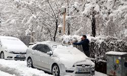 Bitlis kent merkezi kar nedeniyle beyaza büründü