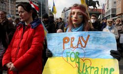 Hırvatistan’ın başkenti Zagreb'de, Ukrayna'ya destek gösterisi