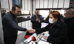İSTANBUL - İYİ Parti Genel Başkanı Meral Akşener, Şile'de esnafı ziyaret etti