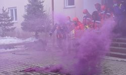 Kars'ta 260 personelin katılımıyla patlamalı yangın tatbikatı yapıldı