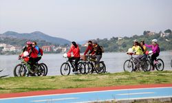 MUĞLA - Fethiye'de kadınlar süslü bisikletleriyle pedal çevirdi