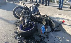 Trabzon'da motosikletli kaza bir polis memuru yalarandı