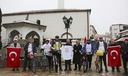 ÜSKÜP - Çanakkale şehitleri için Balkanlar'dan gelecek bisikletçiler Üsküp'ten yola çıktı