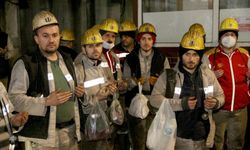 Zonguldak'ta madenciler Çanakkale şehitleri için dua etti
