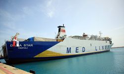 MERSİN - Türkiye'den Lübnan'a gemiyle insani yardım gönderildi