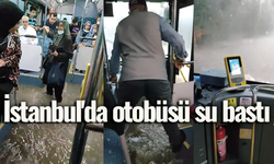 İstanbul'da otobüsü su bastı