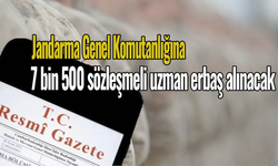 Resmi Gazete 'de yayımlandı! Jandarma Genel Komutanlığına 7 bin 500 sözleşmeli uzman erbaş alınacak