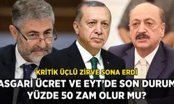 Asgari ücret ve EYT'yle ilgili 3'lü zirve: Erdoğan 2 bakanla görüştü