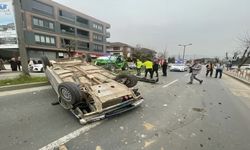 Düzce'de otomobil devrildi: 5 yaralı