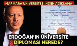 Erdoğan'ın diplomasıyla ilgili Marmara Üniversitesi'nden açıklama