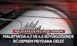 Malatya'da peş peşe iki deprem meydana geldi!