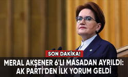 Meral Akşener'in 6'lı masadan ayrılmasının ardından AK Parti'den ilk yorum geldi