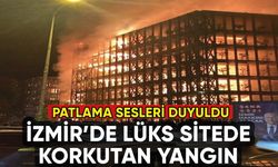 İzmir'de lüks sitede korkutan yangın