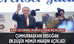 Cumhurbaşkanı Erdoğan en düşük memur maaşını açıkladı