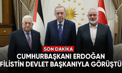 Cumhurbaşkanı Erdoğan, Filistin Devlet Başkanı ile bir araya geldi