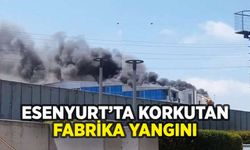 Esenyurt'ta korkutan fabrika yangını