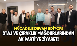 İzmir staj ve çıraklık sigortası mağdurlarından AK Parti'ye ziyaret!