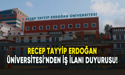 Recep Tayyip Erdoğan Üniversitesi'nden iş ilanı duyurusu!