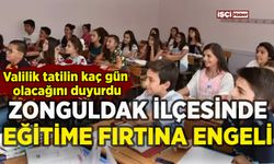 Zonguldak ilçesinde eğitime fırtına engeli: Tatil kaç gün olacak?