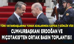 Cumhurbaşkanı Erdoğan ve Miçotakis'ten ortak basın toplantısı!