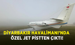 Diyarbakır Havalimanı'nda özel jet pistten çıktı!