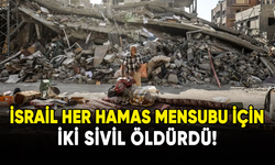 İsrail, her Hamas mensubu için iki sivil öldürdü!