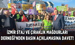 İzmir Staj ve Çıraklık Mağdurları Derneği'nden basın açıklamasına davet!