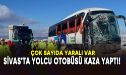 Sivas'ta yolcu otobüsü kaza yaptı!
