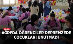 Ağrı'daki öğrenciler depremzede çocukları unutmadı