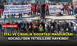 Staj ve çıraklık sigortası mağdurları Kocaeli'den yetkililere haykırdı!