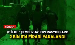 81 ilde "ÇEMBER-14" operasyonları: 2 bin 614 firari yakalandı