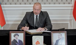 Azerbaycan Cumhurbaşkanı Aliyev'den İran'ın Bakü Büyükelçiliğine taziye ziyareti