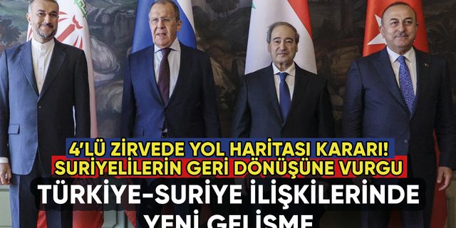 Türkiye-Suriye ilişkileri için yol haritası kararı: Rusya'da kritik toplantı