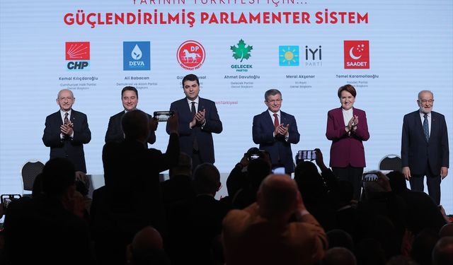 ANKARA - Altı muhalefet partisinin "Güçlendirilmiş Parlamenter Sistem" toplantısı - Muharrem Erkek - Mustafa Yeneroğlu