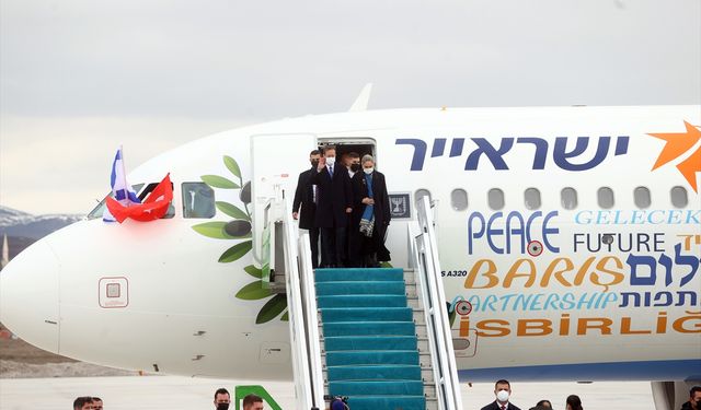 ANKARA - İsrail Cumhurbaşkanı Isaac Herzog Ankara'ya geldi (1)