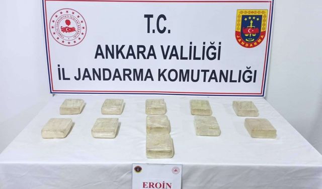 Ankara'da 5 kilo 500 gram eroin ele geçirildi